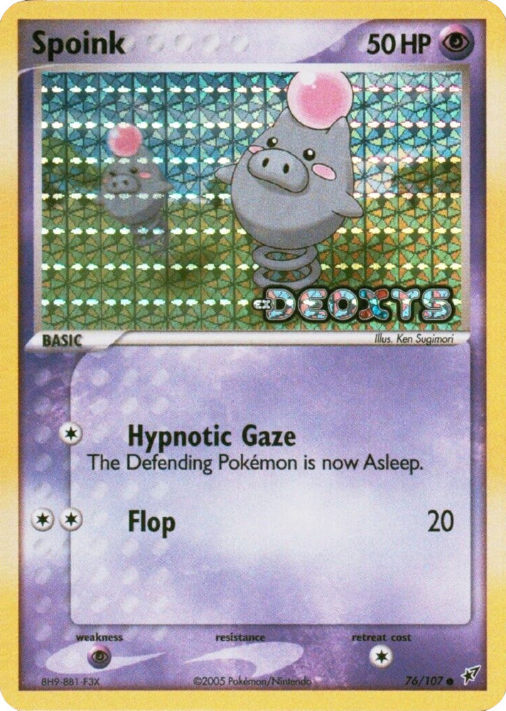 Pokemon | Spoink (76/107) (Stamped) [EX: Deoxys] | The Nerd Merchant