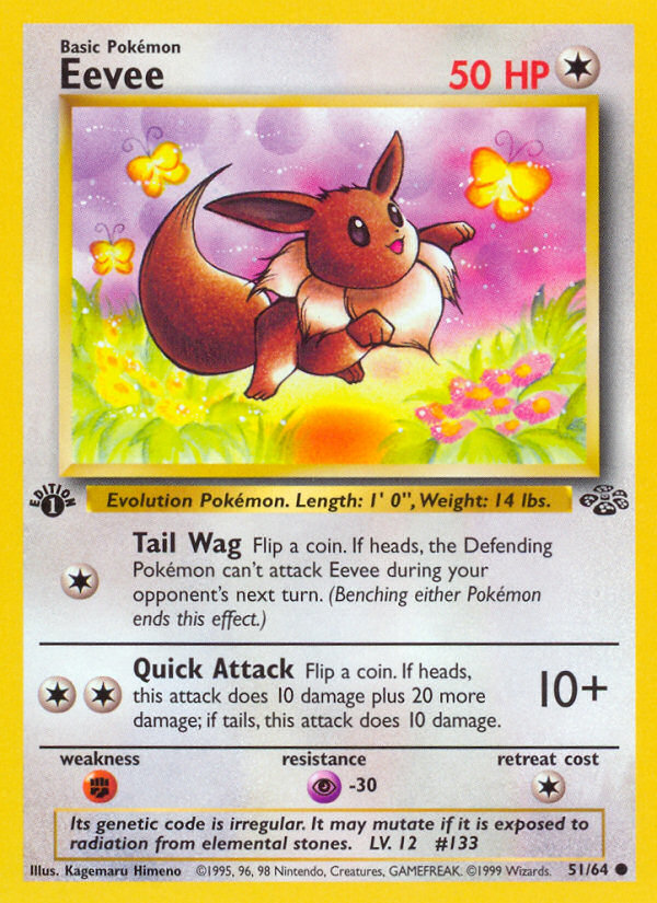 Pokemon | Eevee (51/64) [Jungle 1st Edition] | The Nerd Merchant