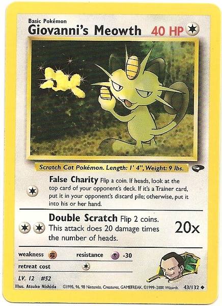 Pokemon | Giovanni's Meowth (43/132) [Gym Challenge Unlimited] | The Nerd Merchant