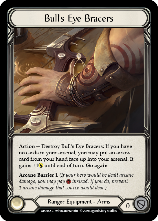 Flesh and Blood TCG | Bull's Eye Bracers [ARC042-C] (Arcane Rising)  1st Edition Normal | The Nerd Merchant