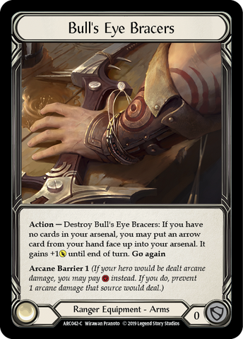 Flesh and Blood TCG | Bull's Eye Bracers [ARC042-C] (Arcane Rising)  1st Edition Normal | The Nerd Merchant