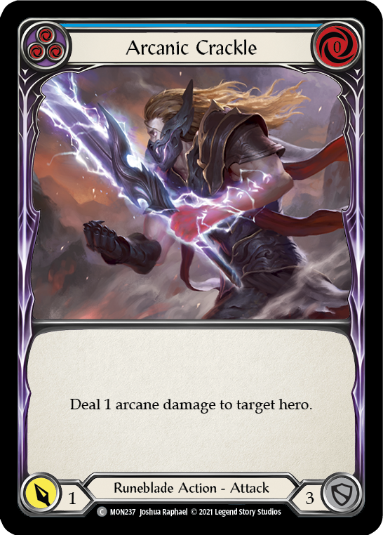 Flesh and Blood TCG | Arcanic Crackle (Blue) [MON237-RF] (Monarch)  1st Edition Rainbow Foil | The Nerd Merchant