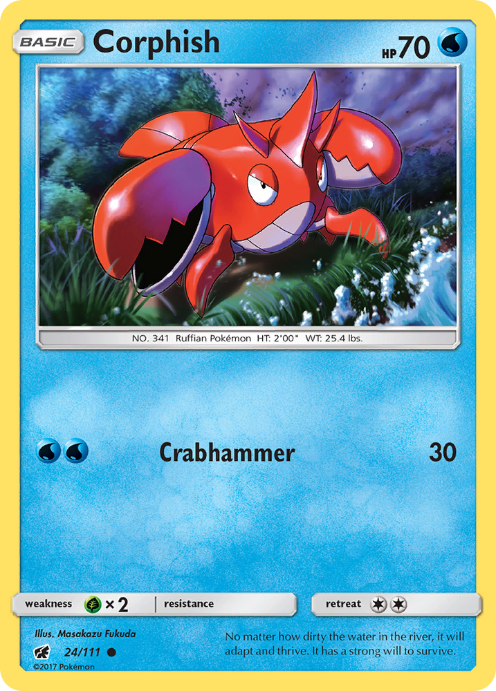 Pokemon | Corphish (24/111) [Sun & Moon: Crimson Invasion] | The Nerd Merchant