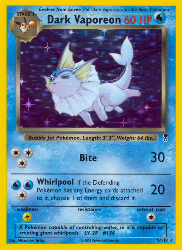 Pokemon | Dark Vaporeon (9/110) [Legendary Collection] | The Nerd Merchant