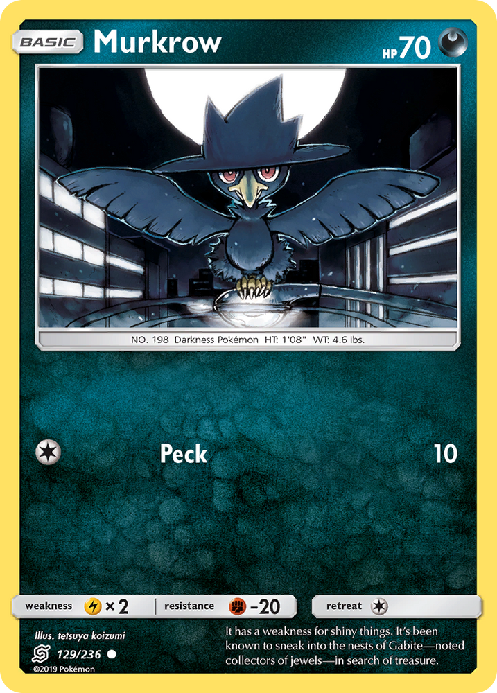 Pokemon | Murkrow (129/236) [Sun & Moon: Unified Minds] | The Nerd Merchant