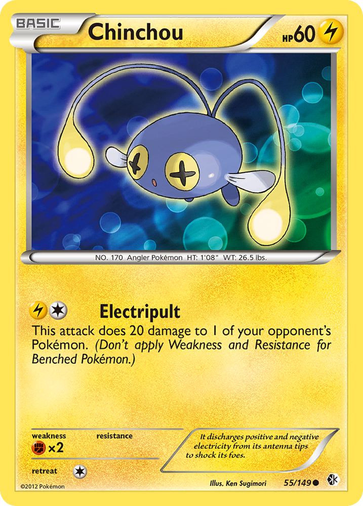 Pokemon | Chinchou (55/149) [Black & White: Boundaries Crossed] | The Nerd Merchant