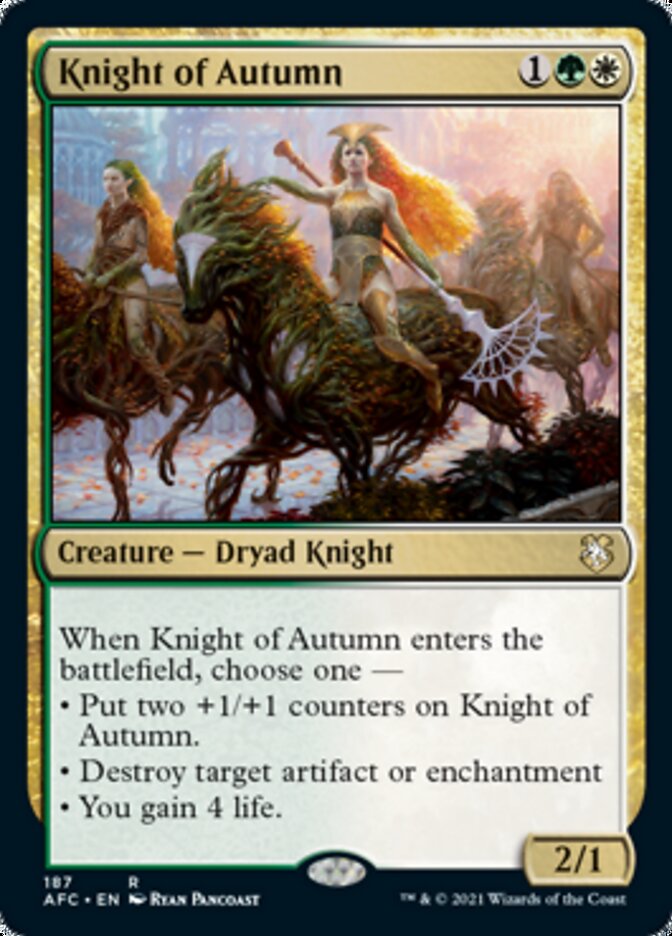 Magic | Knight of Autumn [Dungeons & Dragons: Adventures in the Forgotten Realms Commander] | The Nerd Merchant