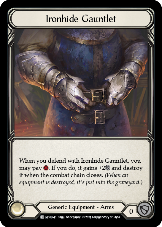 Flesh and Blood TCG | Ironhide Gauntlet [MON243] (Monarch)  1st Edition Normal | The Nerd Merchant