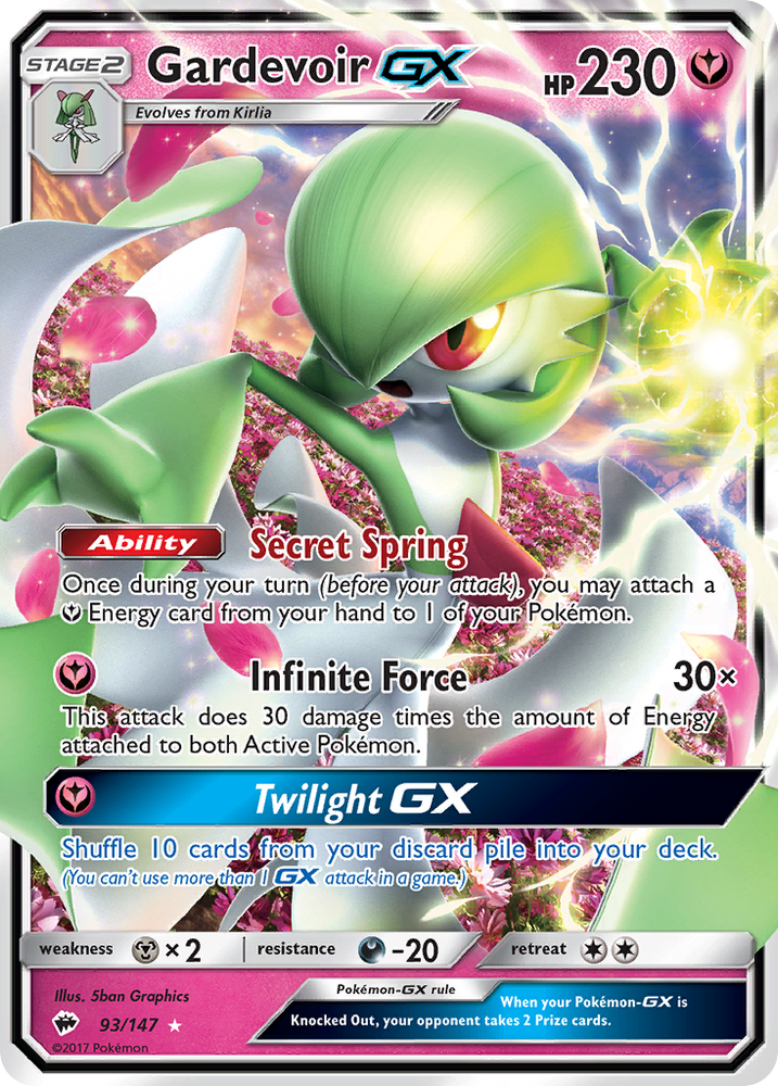 Pokemon | Gardevoir GX (93/147) [Sun & Moon: Burning Shadows] | The Nerd Merchant