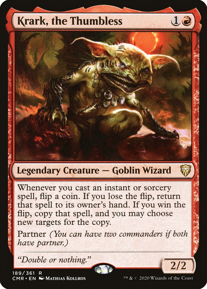 Magic | Krark, the Thumbless [Commander Legends] | The Nerd Merchant