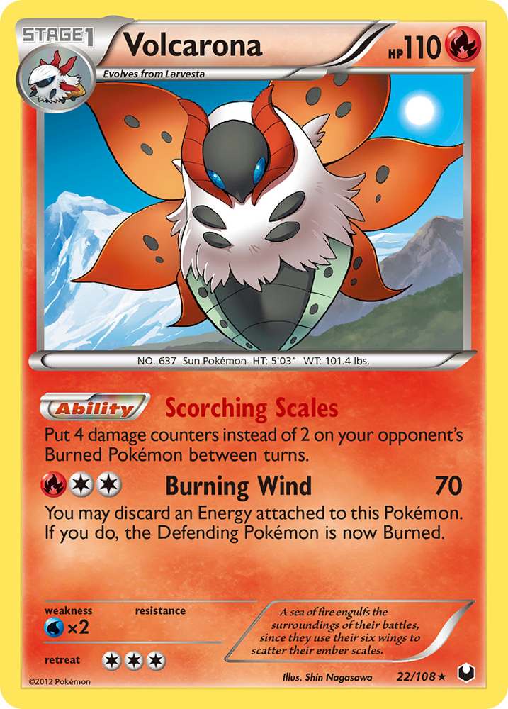 Pokemon | Volcarona (22/108) [Black & White: Dark Explorers] | The Nerd Merchant