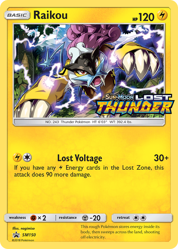 Pokemon | Raikou (SM150) [Sun & Moon: Black Star Promos] | The Nerd Merchant