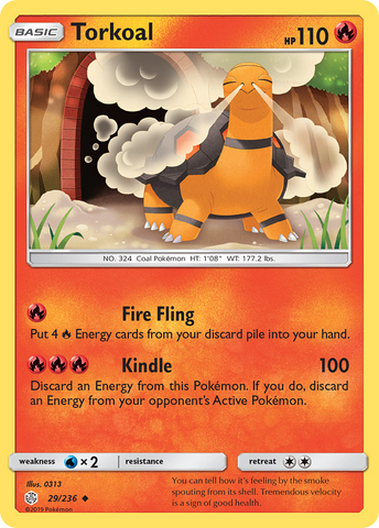 Pokemon| Torkoal (29/236) [Sun & Moon: Cosmic Eclipse] | The Nerd Merchant