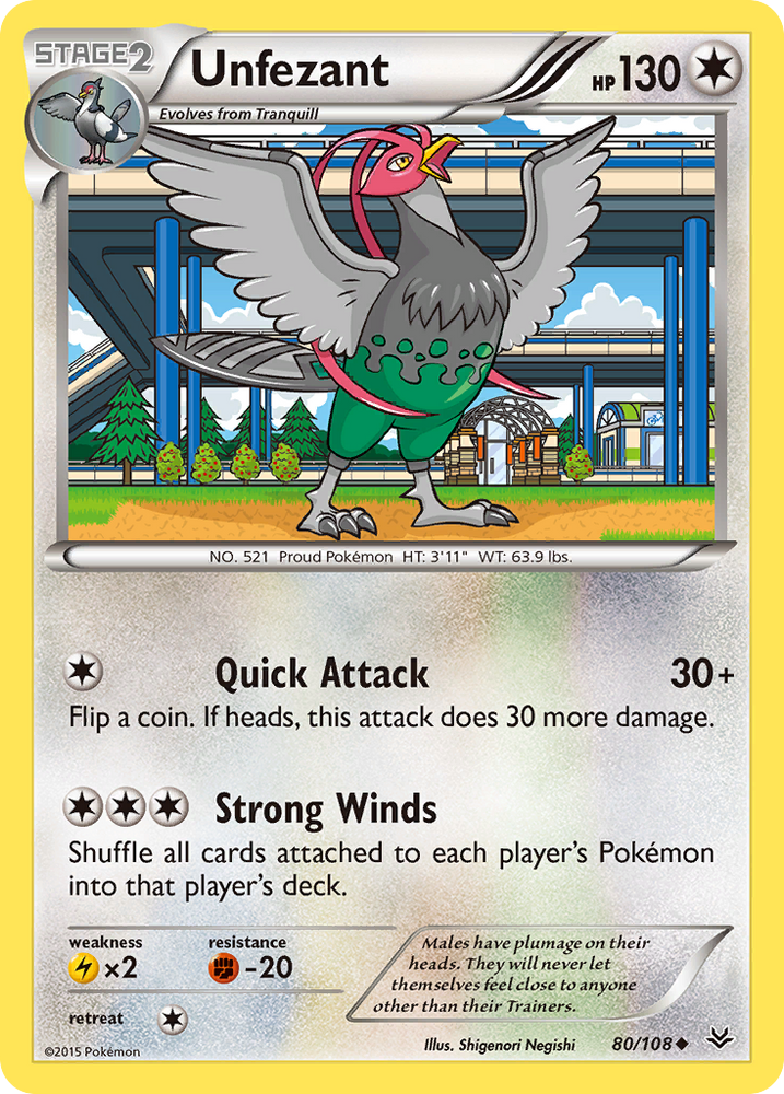 Pokemon | Unfezant (80/108) [XY: Roaring Skies] | The Nerd Merchant