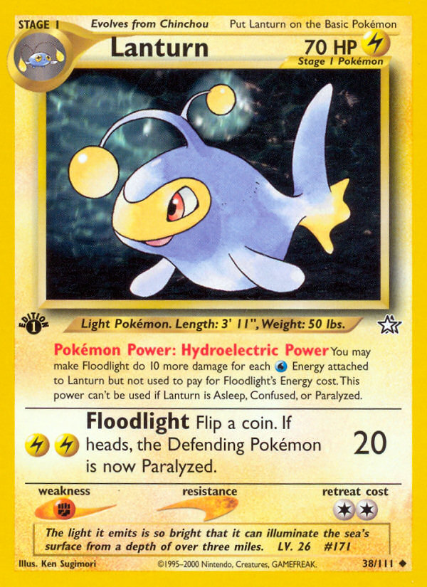 Pokemon | Lanturn (38/111) [Neo Genesis 1st Edition] | The Nerd Merchant