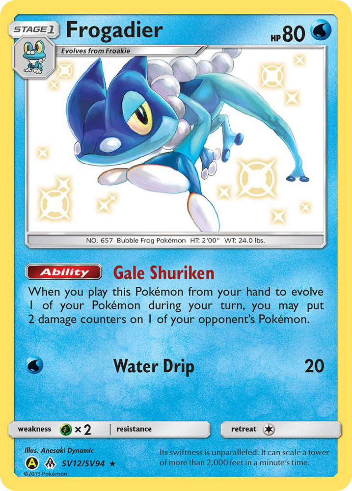 Pokemon | Frogadier (SV12/SV94) [Sun & Moon: Hidden Fates - Shiny Vault] | The Nerd Merchant