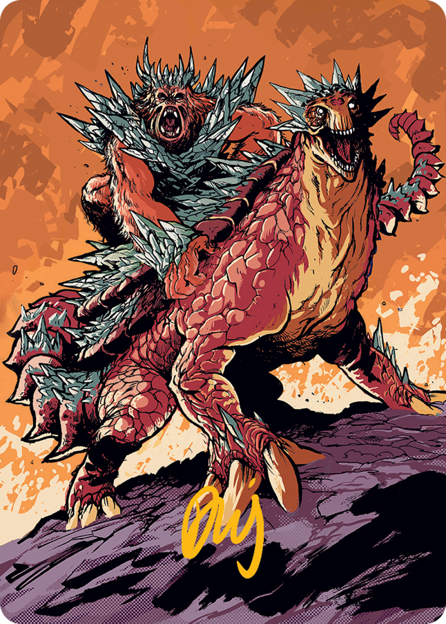 Magic | Kogla and Yidaro Art Card (Gold-Stamped Signature) [March of the Machine Art Series] | The Nerd Merchant