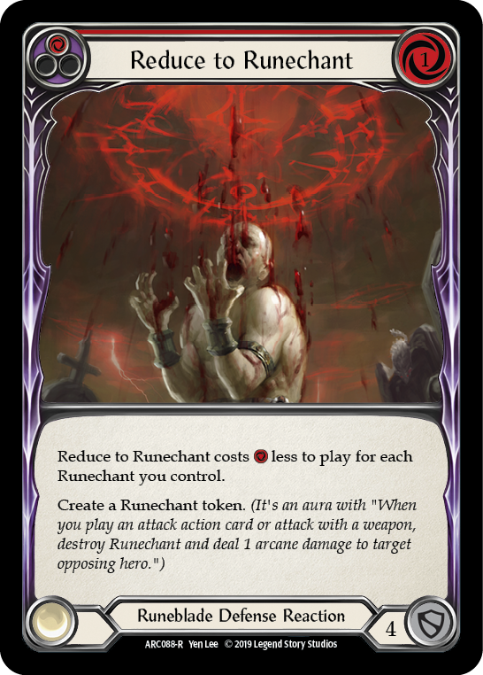 Flesh and Blood TCG | Reduce to Runechant (Red) [ARC088-R] (Arcane Rising)  1st Edition Normal | The Nerd Merchant