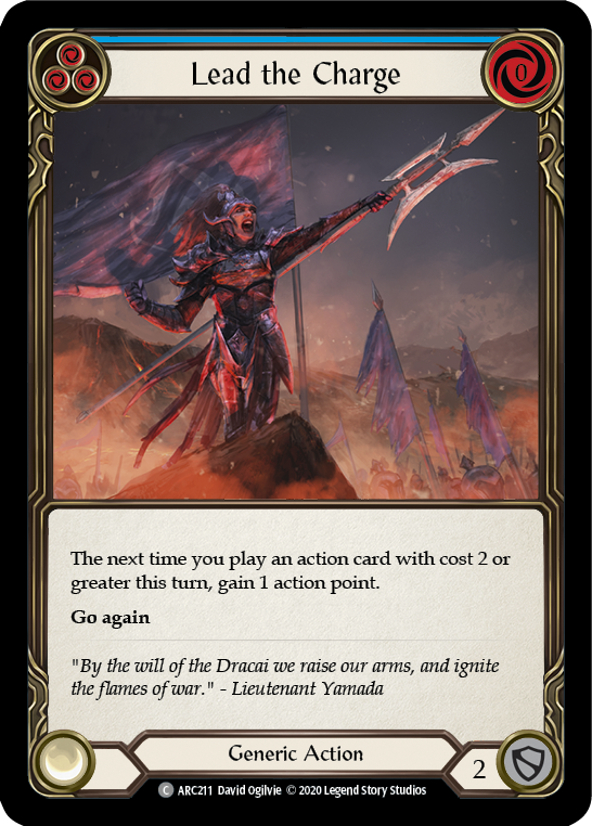 Flesh and Blood TCG | Lead the Charge (Blue) [U-ARC211] (Arcane Rising Unlimited)  Unlimited Rainbow Foil | The Nerd Merchant
