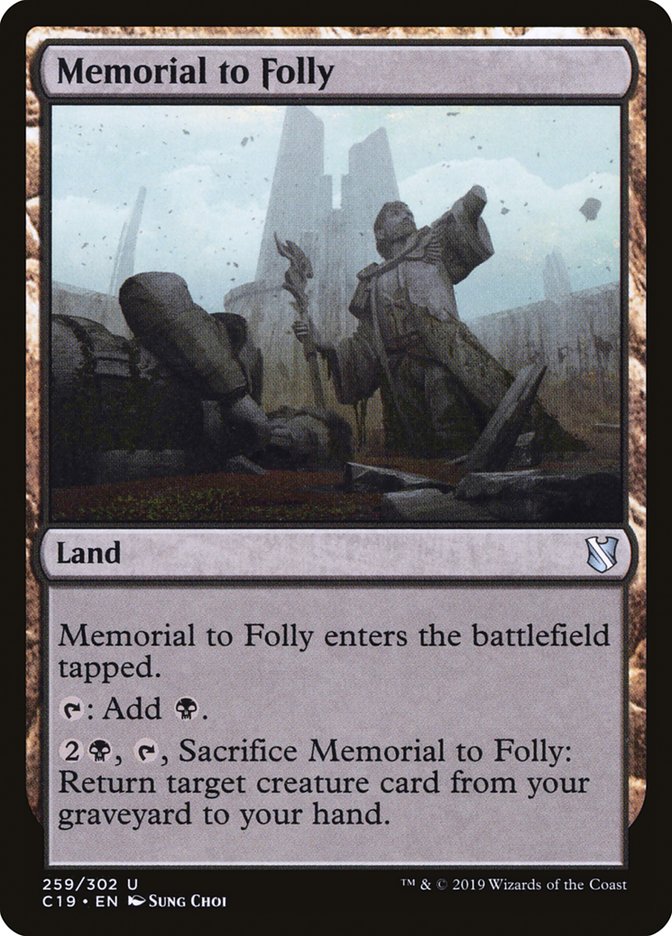 Magic | Memorial to Folly [Commander 2019] | The Nerd Merchant