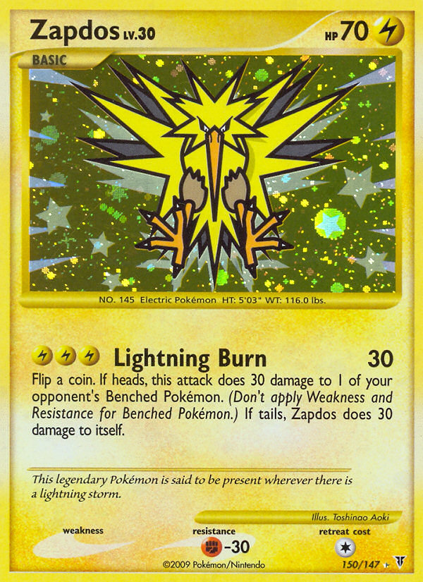 Pokemon | Zapdos (150/147) [Platinum: Supreme Victors] | The Nerd Merchant