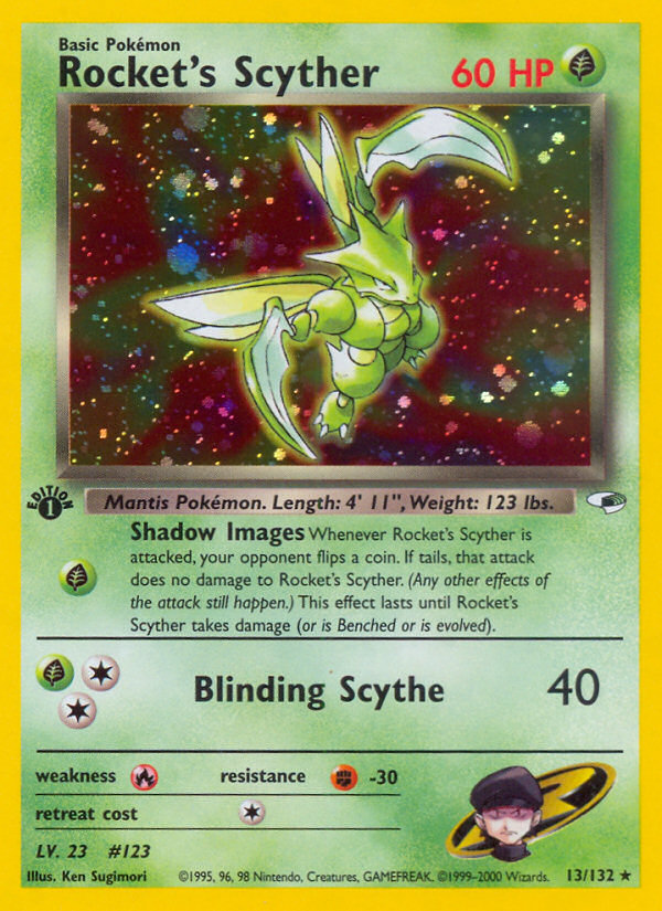 Pokemon | Rocket's Scyther (13/132) [Gym Heroes 1st Edition] | The Nerd Mechant