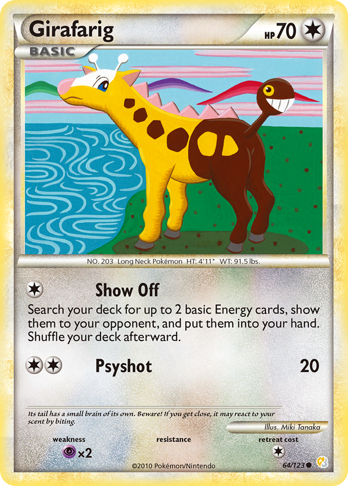 Pokemon | Girafarig (64/123) [HeartGold & SoulSilver: Base Set] | The Nerd Merchant