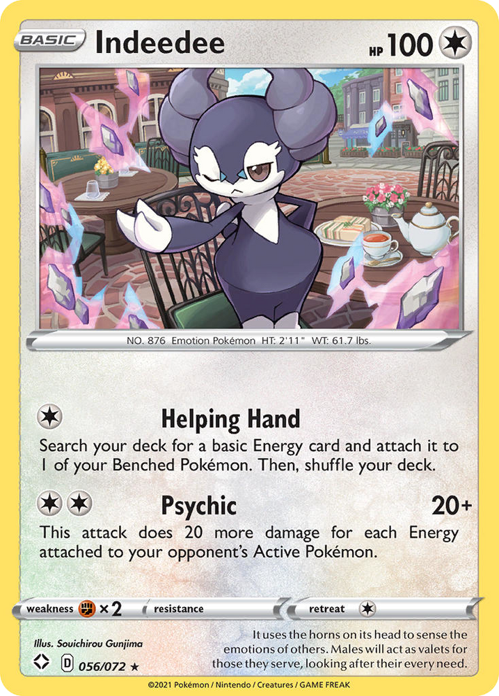 Pokemon | Indeedee (056/072) (Theme Deck Exclusive) [Sword & Shield: Shining Fates] | The Nerd Merchant