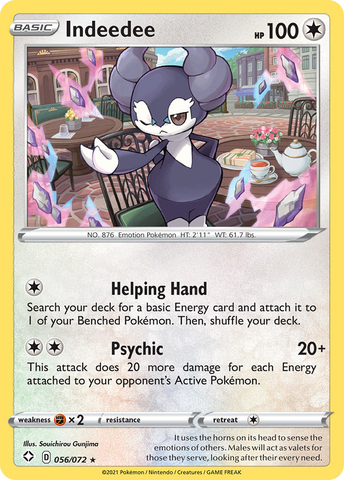 Pokemon | Indeedee (056/072) (Theme Deck Exclusive) [Sword & Shield: Shining Fates] | The Nerd Merchant