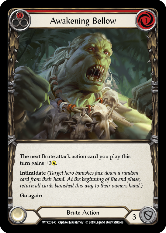 Flesh and Blood TCG | Awakening Bellow (Red) [WTR032-C] (Welcome to Rathe)  Alpha Print Normal | The Nerd Merchant