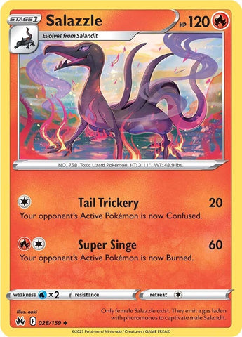 Pokemon | Salazzle (028/159) [Sword & Shield: Crown Zenith] | The Nerd Merchant