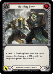 Flesh and Blood TCG | Buckling Blow (Red) [U-WTR057] (Welcome to Rathe Unlimited)  Unlimited Rainbow Foil | The Nerd Merchant