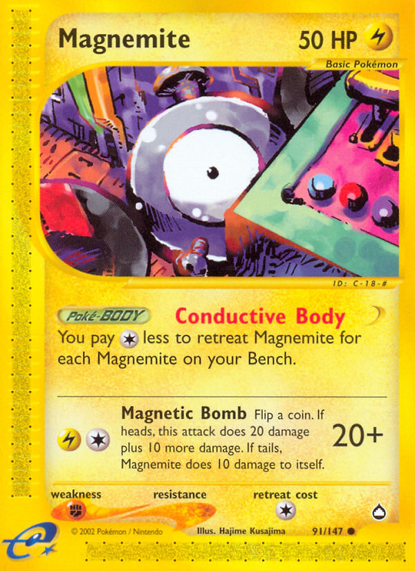 Pokemon | Magnemite (91/147) [Aquapolis] | The Nerd Merchant