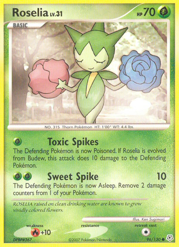 Pokemon | Roselia (96/130) [Diamond & Pearl: Base Set] | The Nerd Merchant