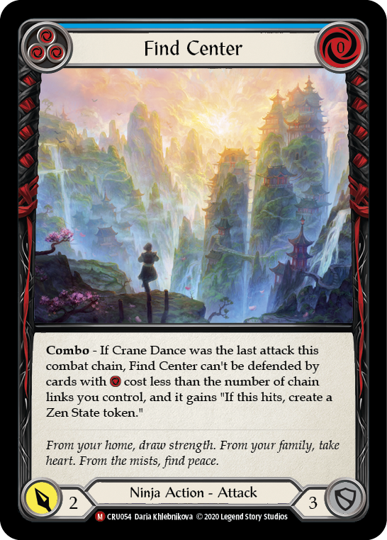 Flesh and Blood TCG | Find Center [CRU054] (Crucible of War)  1st Edition Normal | The Nerd Merchant