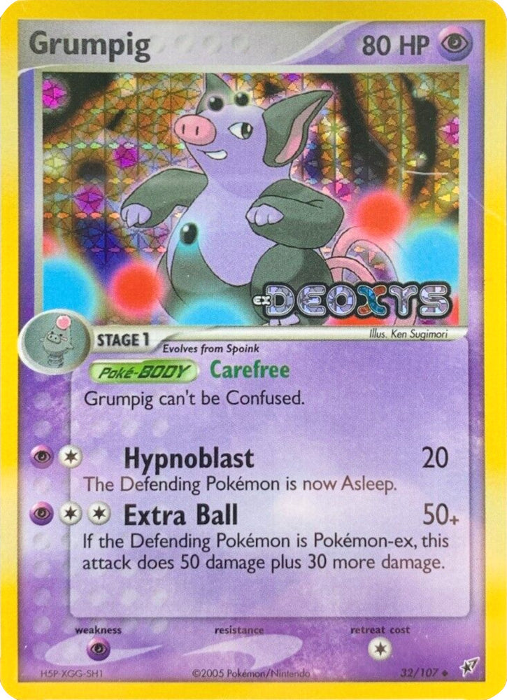 Pokemon | Grumpig (32/107) (Stamped) [EX: Deoxys] | The Nerd Merchant