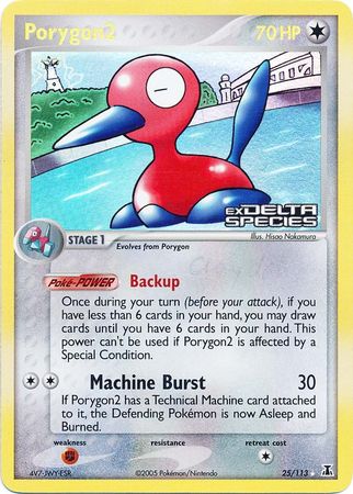 Pokemon | Porygon2 (25/113) (Stamped) [EX: Delta Species] | The Nerd Merchant