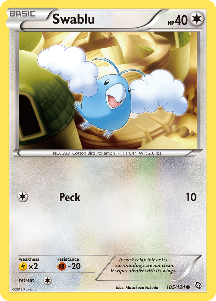 Pokemon | Swablu (105/124) [Black & White: Dragons Exalted] | The Nerd Merchant