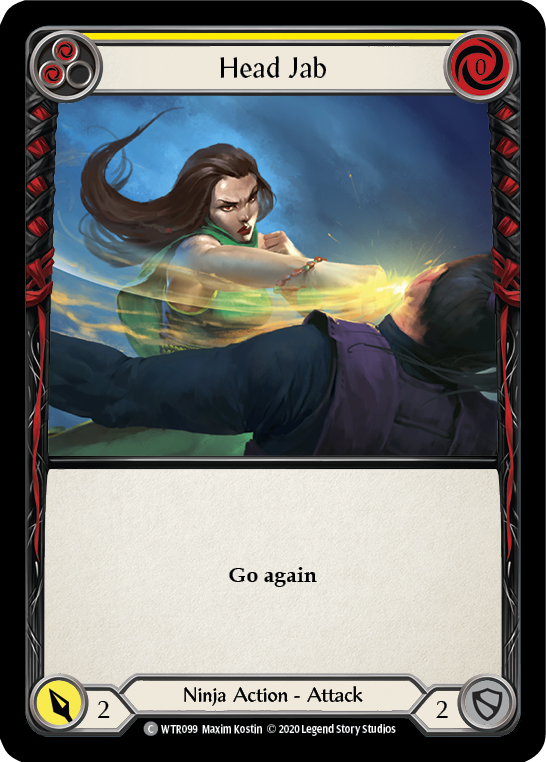 Flesh and Blood TCG | Head Jab (Yellow) [U-WTR099] (Welcome to Rathe Unlimited)  Unlimited Rainbow Foil | The Nerd Merchant