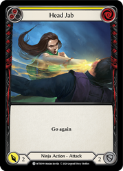 Flesh and Blood TCG | Head Jab (Yellow) [U-WTR099] (Welcome to Rathe Unlimited)  Unlimited Rainbow Foil | The Nerd Merchant