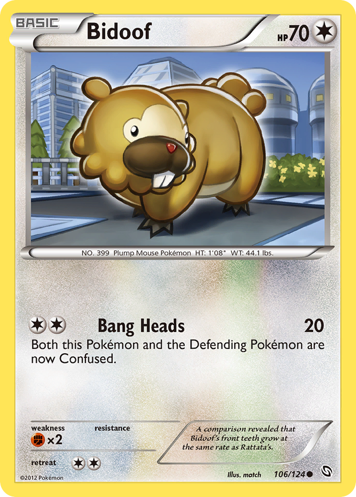 Pokemon | Bidoof (106/124) [Black & White: Dragons Exalted] | The Nerd Merchant