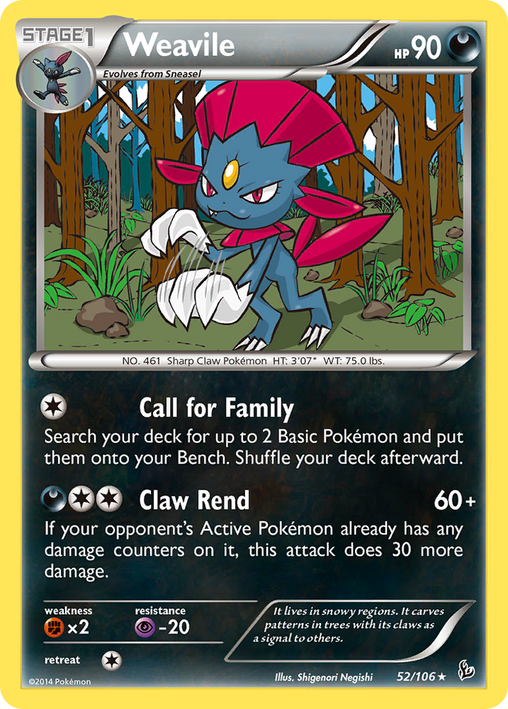 Pokemon | Weavile (52/106) [XY: Flashfire] | The Nerd Merchant
