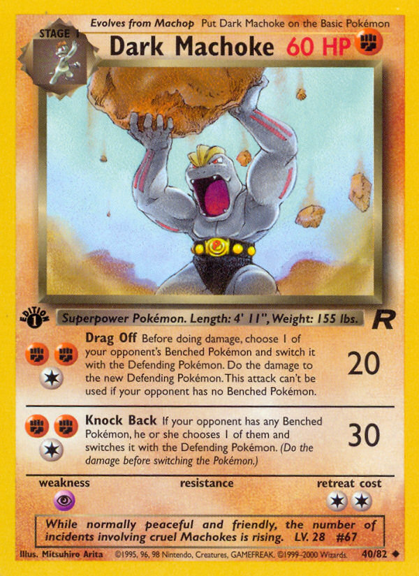 Pokemon | Dark Machoke (40/82) [Team Rocket 1st Edition] | The Nerd Merchant