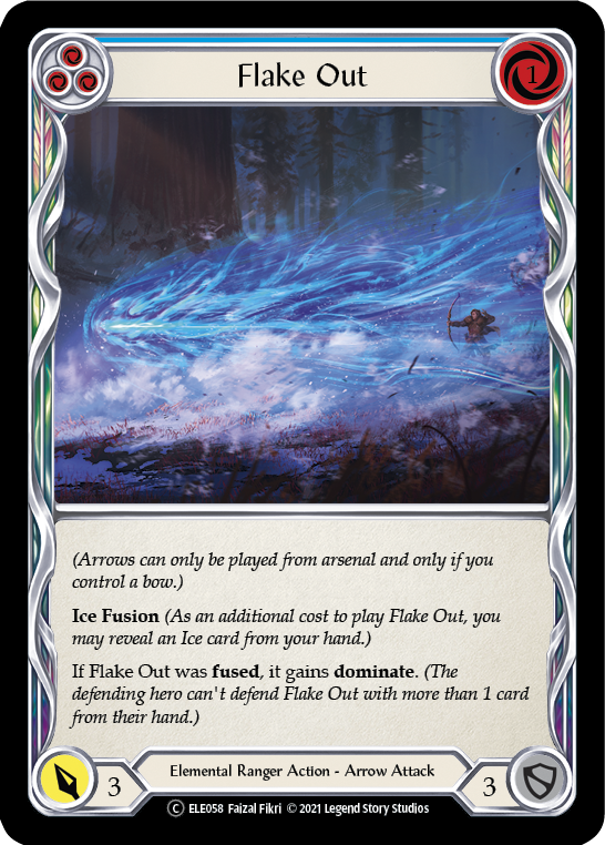 Flesh and Blood TCG | Flake Out (Blue) [U-ELE058] (Tales of Aria Unlimited)  Unlimited Rainbow Foil | The Nerd Merchant