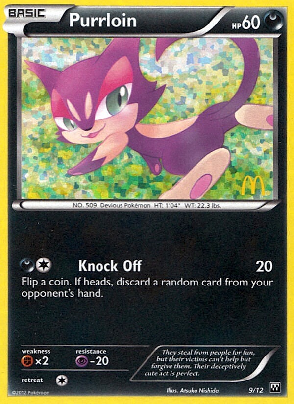 Pokemon | Purrloin (9/12) [McDonald's Promos: 2012 Collection] | The Nerd Merchant
