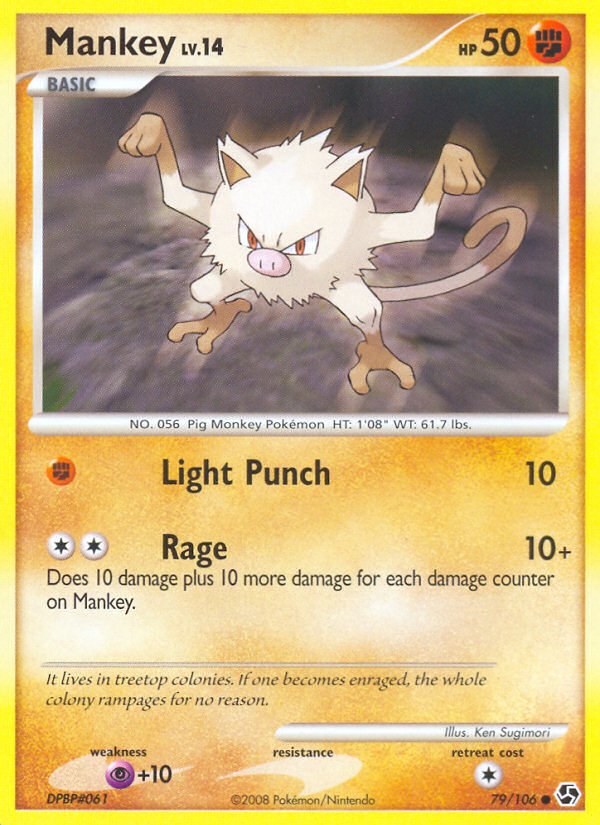 Pokemon | Mankey (79/106) [Diamond & Pearl: Great Encounters] | The Nerd Merchant