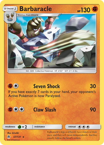 Pokemon | Barbaracle (67/131) [Sun & Moon: Forbidden Light] | The Nerd Merchant