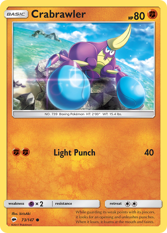 Pokemon | Crabrawler (73/147) [Sun & Moon: Burning Shadows] | The Nerd Merchant
