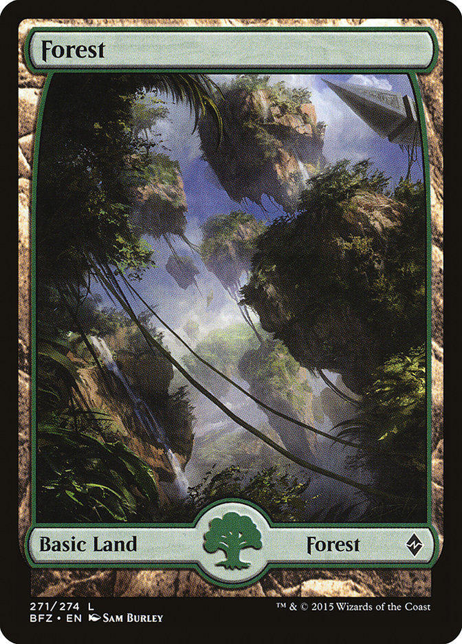 Magic | Forest (271) (Full Art) [Battle for Zendikar] | The Nerd Merchant