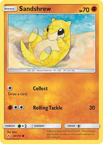 Pokemon | Sandshrew (83/214) [Sun & Moon: Unbroken Bonds] | The Nerd Merchant